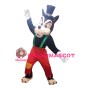 Black Wolf With Red Patch Pants Mascot Costume
