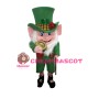 Irish Elf Holding Gold Pocket Watch Mascot Costume