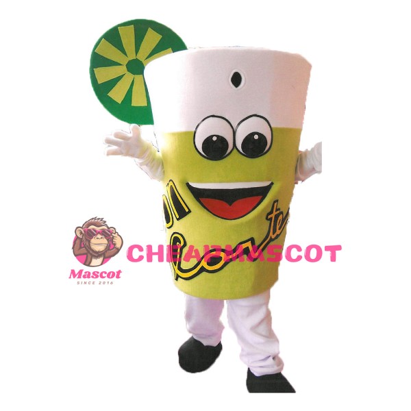 Cartoon Lemon Soda Mascot Costume