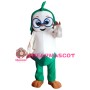 Cartoon Green & White Doll Mascot Costume
