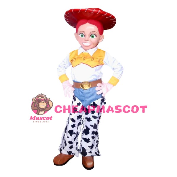 Hard-working Milkmaid With Red Hat Mascot Costume