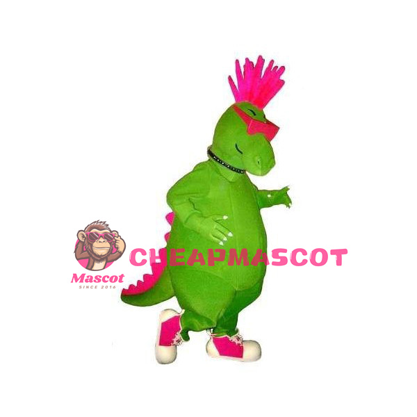 Cool Stylish Green Dinosaur Lightweight Mascot Adult Costume 