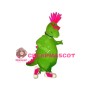 Cool Stylish Green Dinosaur Lightweight Mascot Adult Costume 