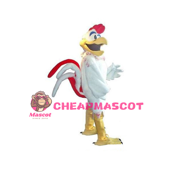 White Rooster Mascot Costume Adult Animal Costume