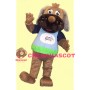 Clumsy Brown Dog Mascot Adult Costume 