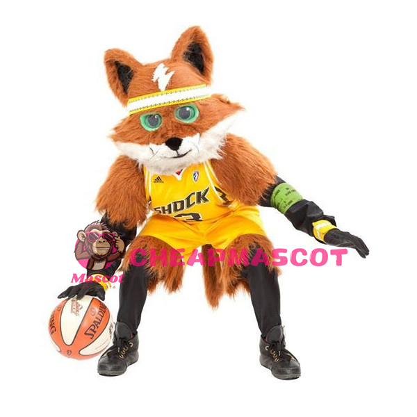 Basketball Volt the Red Fox Mascot Costume 