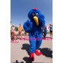 Racing Blue Ibis Bird Long Fur Mascot Costume 