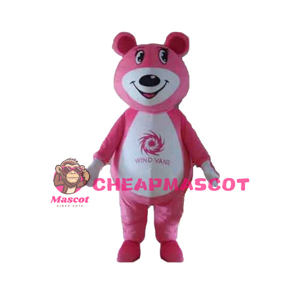 Cute Cartoon Pink Bear Lightweight Mascot Costume For Adult
