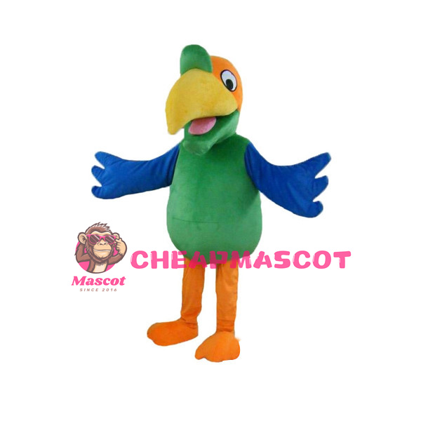 Adult Size Cartoon Colorful Parrot Mascot Costume
