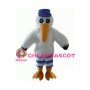 Adult Cartoon White Ibis Bird Long Fur Mascot Costume