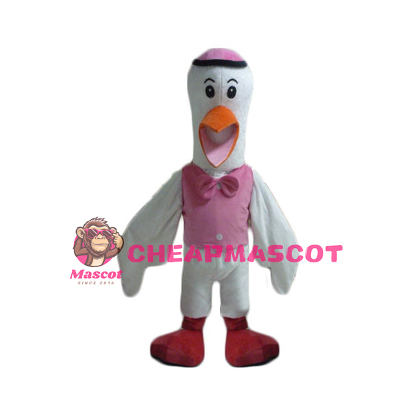 Cartoon White Bird Mascot Costume