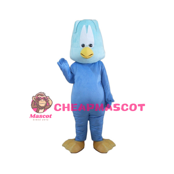 Cute Cartoon Blue Bird Mascot Adult Costume