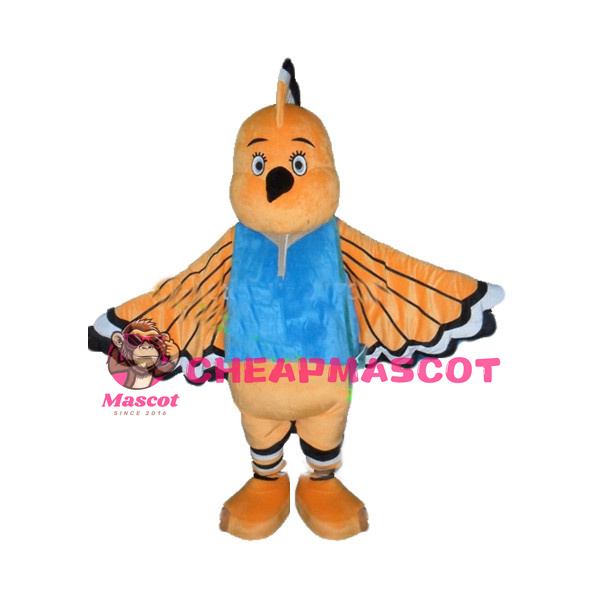 Adult Cartoon Orange Bird Mascot Costume