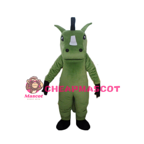 Adult Cartoon Green Horse Mascot Costume