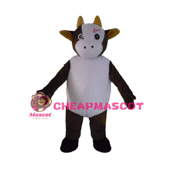 Cute Cartoon Little Cow Mascot Costume 
