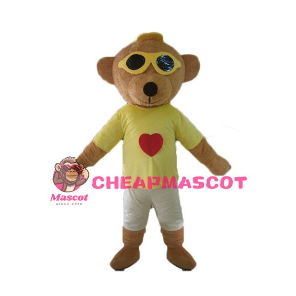 Cool Teddy Bear Mascot Adult Costume