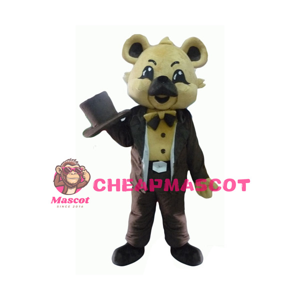 Gentleman Beige Koala Mascot Costume 