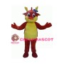 Adult Cartoon Red Chinese Dragon Mascot Costume 