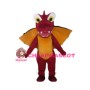 Adult Cartoon Red Dragon Mascot Costume 