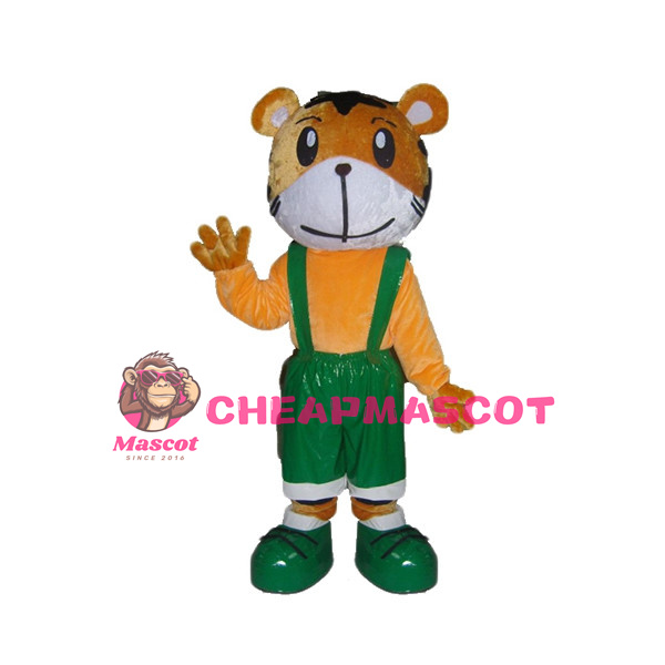 Adult Cartoon Little Tiger Mascot Costume 