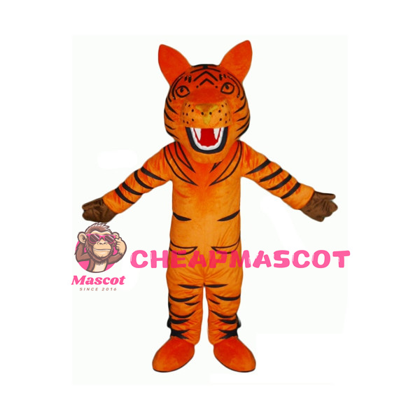 Howling Cartoon Orange Tiger Lightweight Mascot Adult Costume