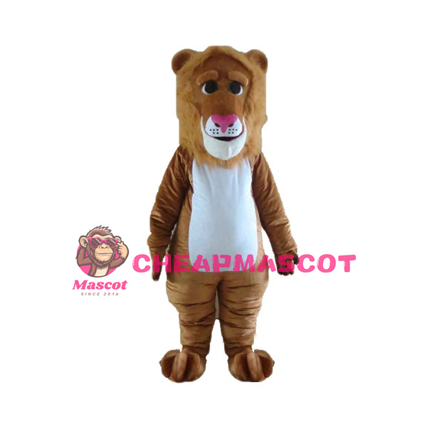 Brown Lion Mascot Costume 