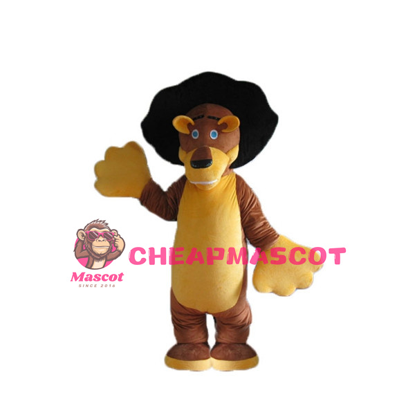 Adult Cartoon Alex the Lion Mascot Costume 