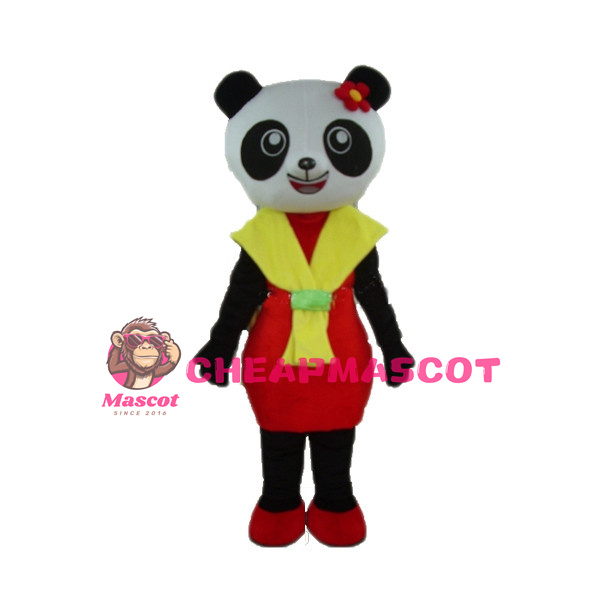Happy Lady Panda Mascot Costume