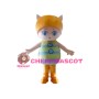 Cute Cartoon Cat Girl Mascot Adult Costume 