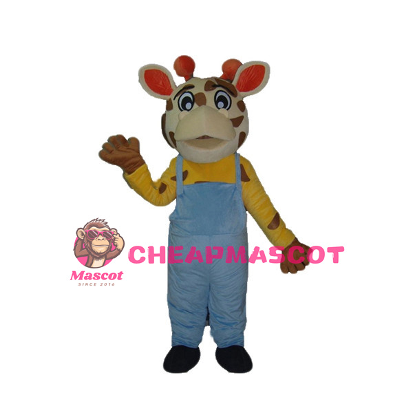Adult Cartoon Giraffe Mascot Costume 
