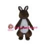 Dark Brown Kangaroo With Kangaroo Cub Mascot Adult Costume 