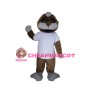 Cartoon Adult Brown Seal Lion Mascot Costume 