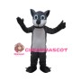 Dark Gray Wolf Mascot Adult Costume 