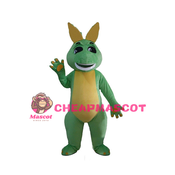 Cartoon Green Dinosaur Mascot Costume 