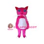 Adult Cartoon Rose Red Cat Mascot Costume 