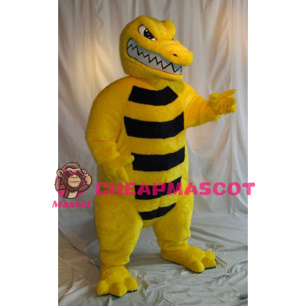 Fierce Golden Gator High School Mascot Costume