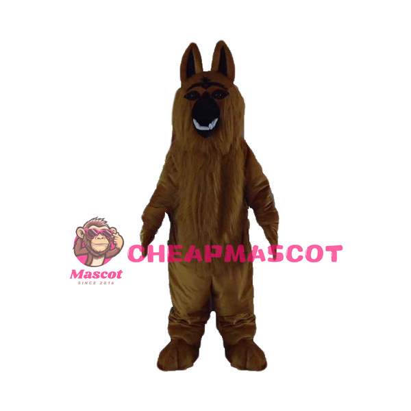 German Shepherd Dog Long Fur Mascot Adult Costume