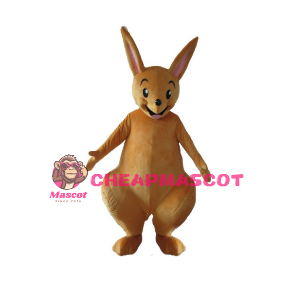 Cute Light Brown Baby Kangaroo Mascot Costume For Adult