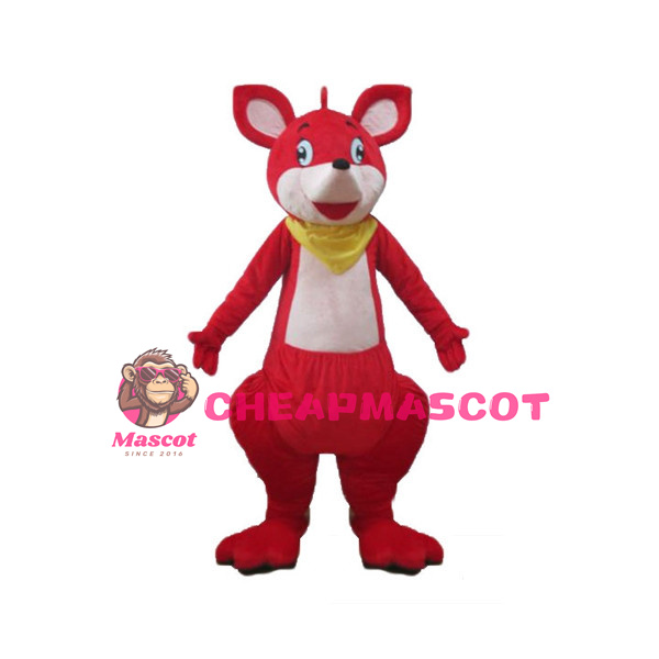 Cute Cartoon Red Kangaroo Mascot Costume 