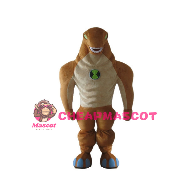 Power Brown Lizard Lightweight Mascot Costume 