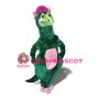 Green Girl Dinosaur Plush Mascot Adult Costume 