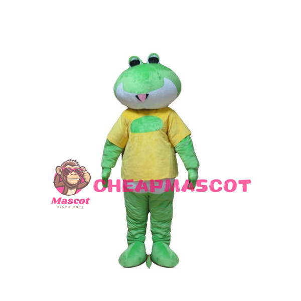 Lovely Cartoon Frog Mascot Adult Costume 