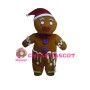 Christmas Brown Gingerbread Man Mascot Adult Costume 