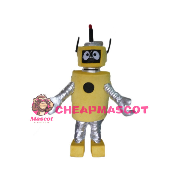 Yellow Robot Plex Mascot Adult Costume 