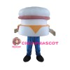 White Burger Lightweight Mascot Adult Costume 