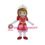 Beautiful Princess Sofia In Red Dress Mascot Costume	
