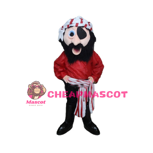 Red Pirate Mascot Costume
