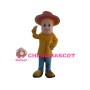 Smiling Girl With Pink Hat Mascot Costume