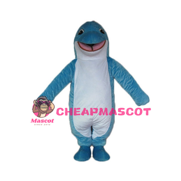 Cute Blue Dolphin Mascot Costume