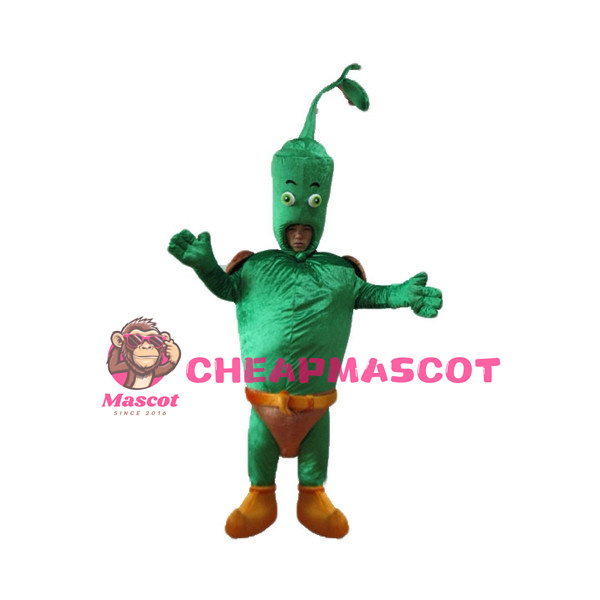 Superhero Green Bud Mascot Costume